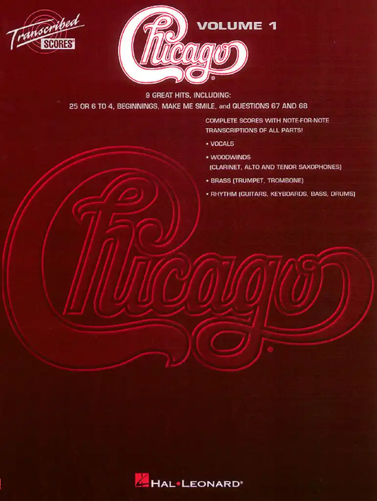 Chicago - TRANSCRIBED SCORES VOLUME 1